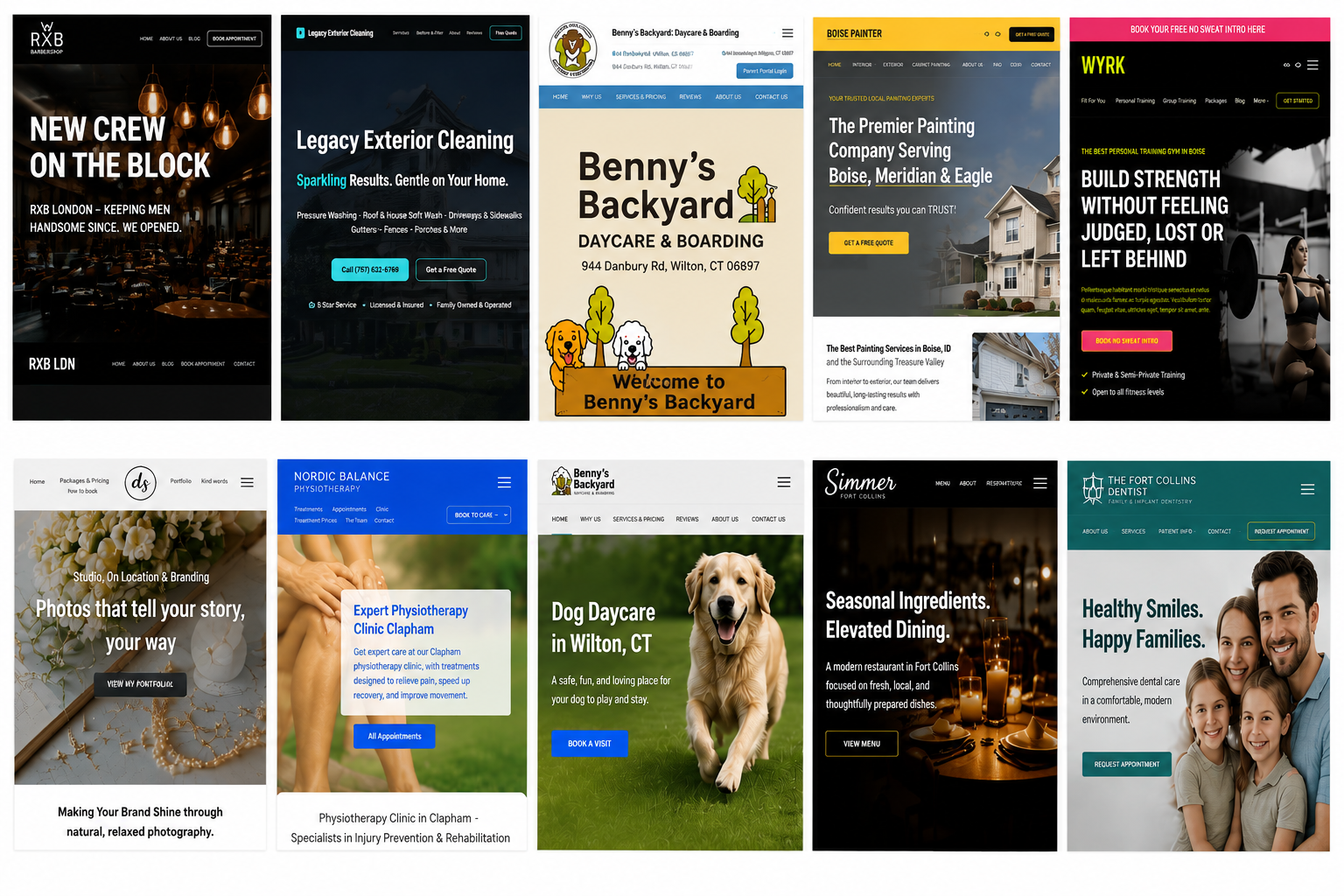 Example of a website built by Believe Websites
